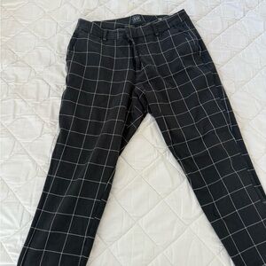 GAP Women’s Blue and White Grid Chinos